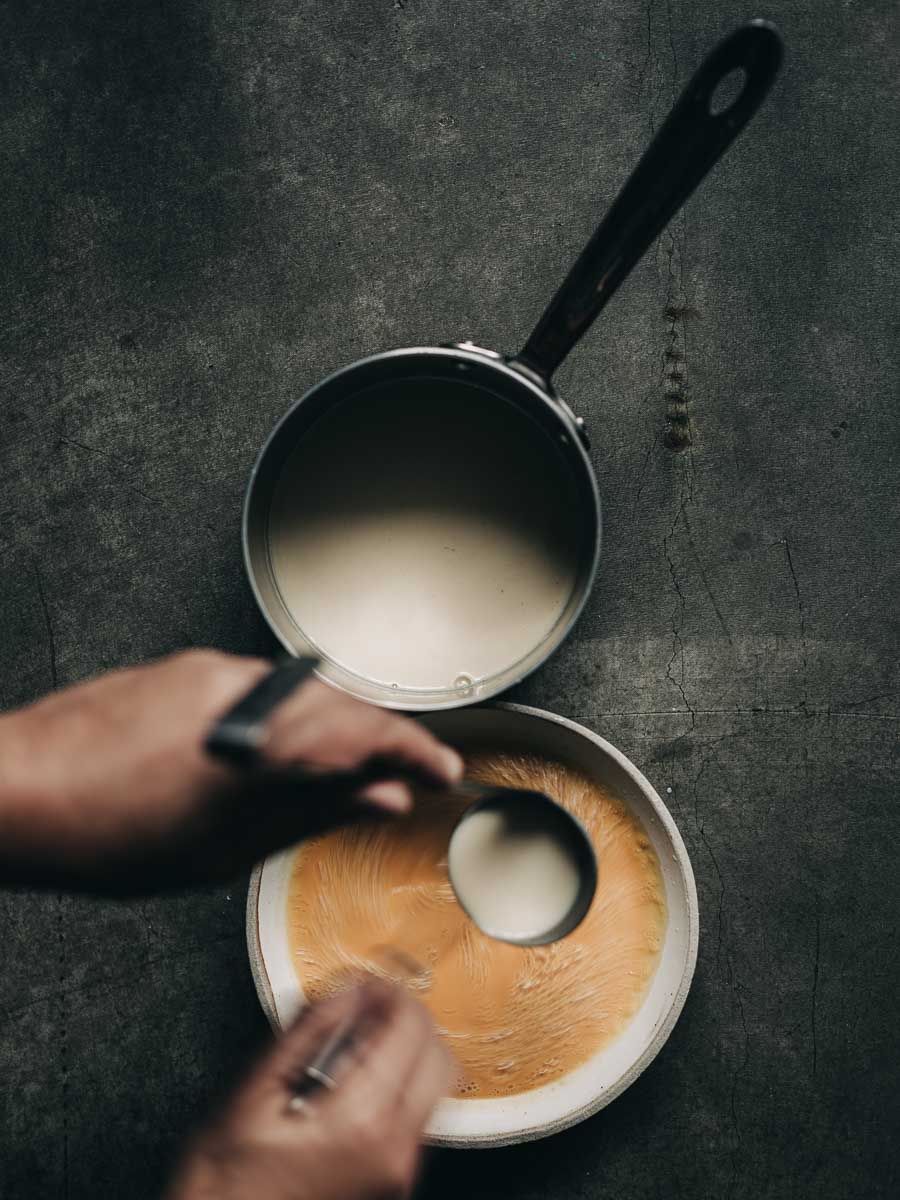 Tempering Egg Yolks for Coffee Ice Cream